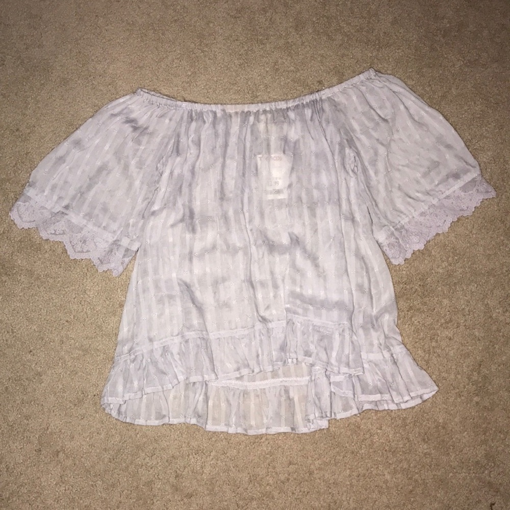 Caution to the Wind off the shoulder top